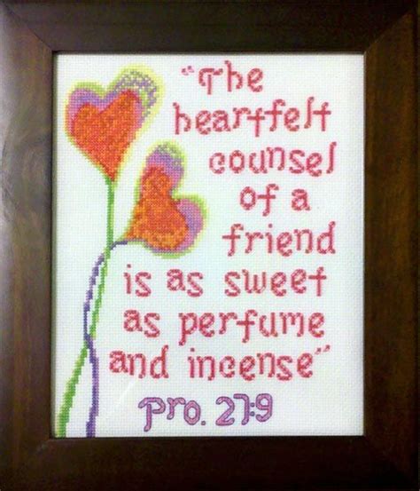 Cross Stitch Bible Verse Proverbs 279 The Heartfelt Counsel Of A