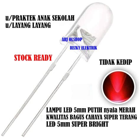 jual led mm putih merah led mm putih nyala merah led  mm putih