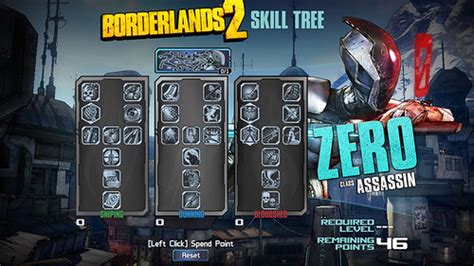 Borderlands 2 Assassin Zer0 Builds Guide Sniping Cunning Bloodshed