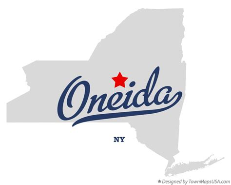 Map of Oneida, NY, New York