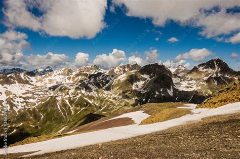 Foto Stock St Moritz Piz Nair Piz Suvretta Piz Bever Piz Surgonda