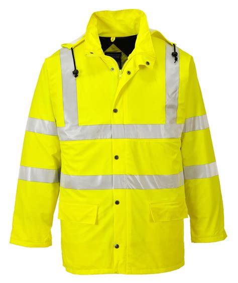 Us491 Reflective Rain Jacket Yellow Portwest Iwantworkwear