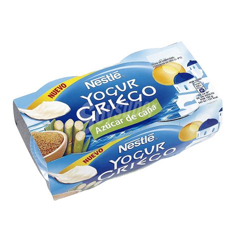 YAOS Yogur griego con azúcar de caña Nestlé Yaos Pack de 4 unidades de