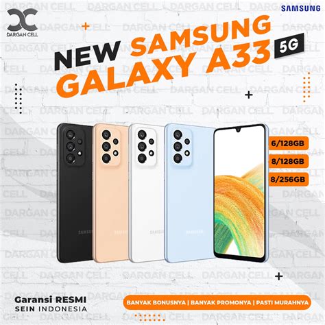 Jual SAMSUNG GALAXY A33 5G 6 128GB 8 128GB 8 256GB GARANSI RESMI SEIN