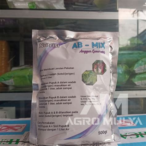 Jual Nutrisi AB MIX ANGGUR Generatif 500gr Untuk Pekatan A 1liter B