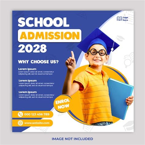 Premium Psd School Admission Social Media Post Or Banner Template