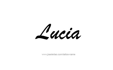 Lucia Name Tattoo Designs