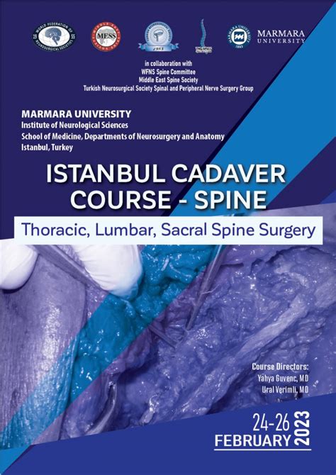 Program ISTANBUL CADAVER COURSE 3rd Spine Course Cervical Spine