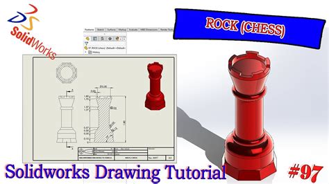 Cara Membuat Bidak Catur Bentengrook Solidworks Drawing Tutorial