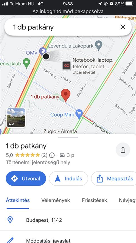 Valaki Kicsit Meghekkelte A Google Maps Et Azota Mar Nem Irja Ki A