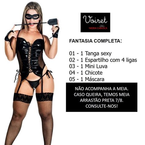 Lingerie Er Tica Espartilho Fantasia Tiazinha Dominadora R Em