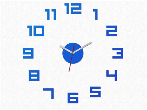 Clock Wall Clock modern wall clock Blue wall decoration clocks DIY