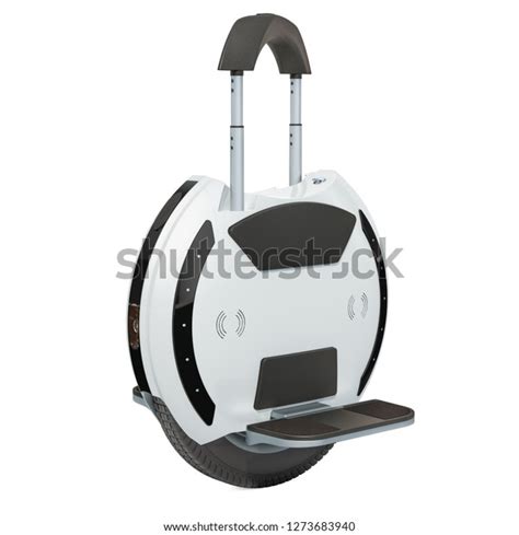 Electric Unicycle Handle 3d Rendering Isolated Stock Illustration