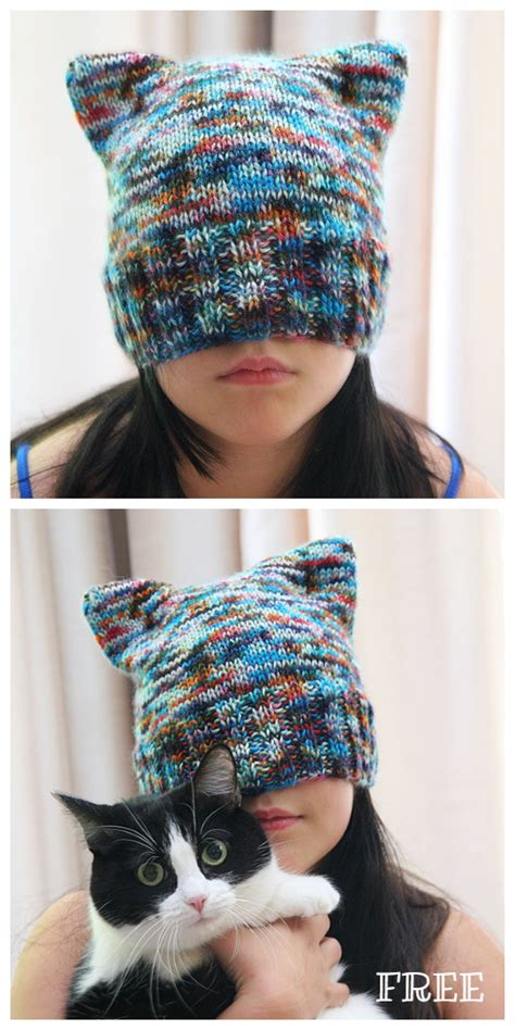 Knit Cat Hat - Free Knitting Pattern