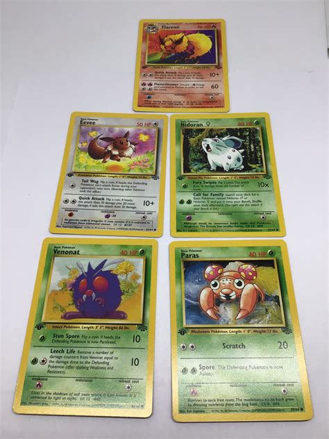 Sold Price: Pokémon 1st Edition Jungle Set Trading Cards (5) - March 4, 0121 6:00 PM CST