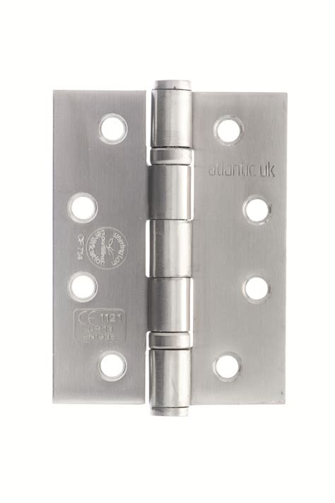 Atlantic Ball Bearing Hinges Grade 13 Fire Rated 4 X 3 X 3mm Satin Stainless Steel