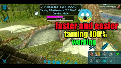 Ark Survival Evolved Mobile How To Tame Pteranodon Faster And Easier