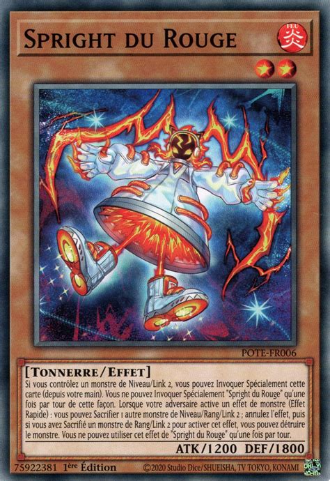 POTE FR006 Spright Du Rouge Yu Gi Oh