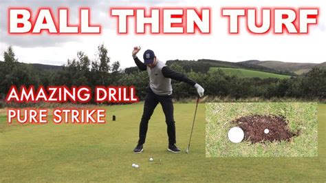 How To Hit The Golf Ball Then The Turf With Irons Easy Drill