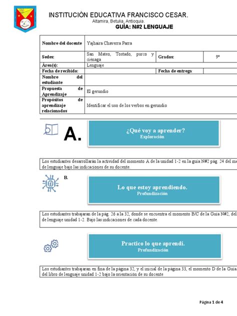 Lenguaje 9° Guia N2docx Pdf Lingüística