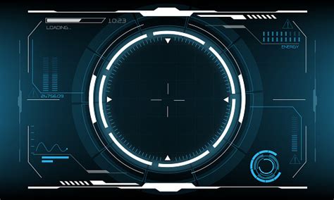 Antarmuka Scifi Hud Desain Tampilan Layar Realitas Virtual Vektor