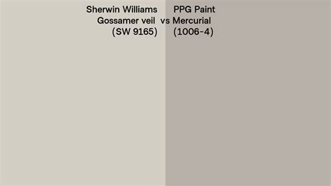 Sherwin Williams Gossamer Veil Sw 9165 Vs Ppg Paint Mercurial 1006 4