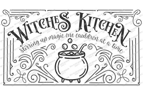 Witchs Witches Kitchen Cauldron Halloween Svg Dxf Eps 516387