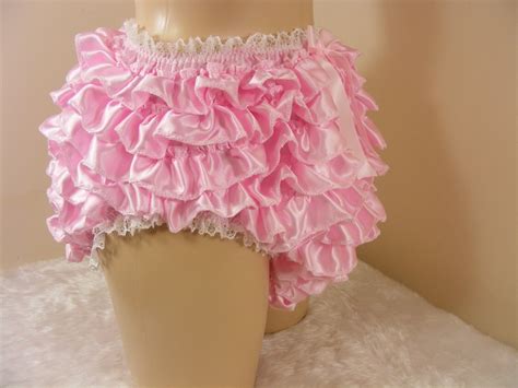 Sissy Adult Baby Satin Ruffle Panties Mens Lingerie Knickers All Sizes