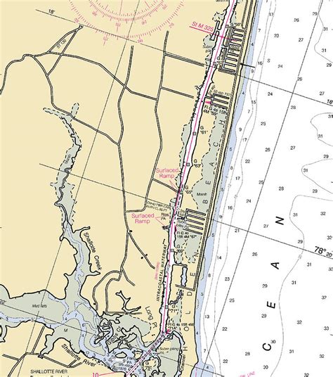 Holden Beach North Carolina Nautical Chart Mixed Media By Sea Koast Pixels