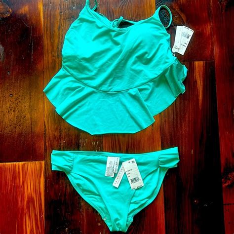 Trina Turk Swim Trina Turk Swim Spa Collection Bikini Set Aqua Top Sz 4 Bottom Sz Nwt Poshmark