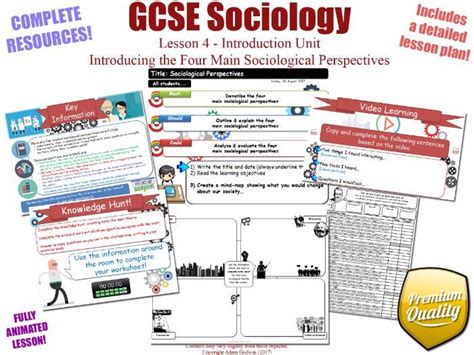 Introducing The Four Sociological Perspectives Introduction Unit L