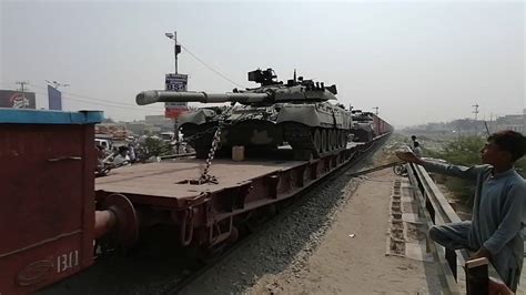 Pakistani Army Panzer Loaded On Train Pakistani Army Tank Loaded On