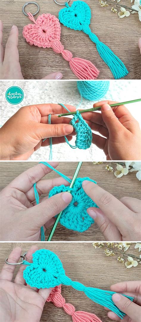 Crochet Heart Keychain Pattern And Tutorial Artofit