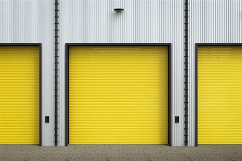 Premium Photo 3d Rendering Warehouse Exterior With Shutter Doors