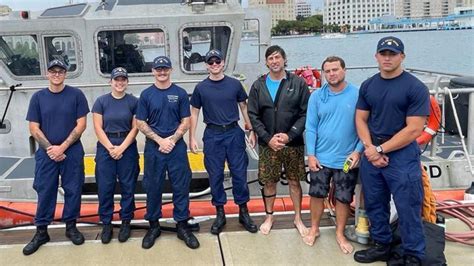 U S Coast Guard Rescue 2 Boaters Rescued From Capsizing Vessel Off