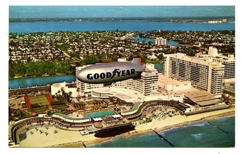 Goodyear Blimp Mayflower Over Miami Beach Florida Topics