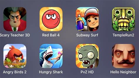 Scary Teacher 3D Red Ball 4 Subway Surfer Temple Run 2 Angry Birds 2