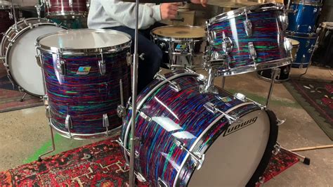 1970s Ludwig Psychedelic Red Super Classic Drum Kit Youtube