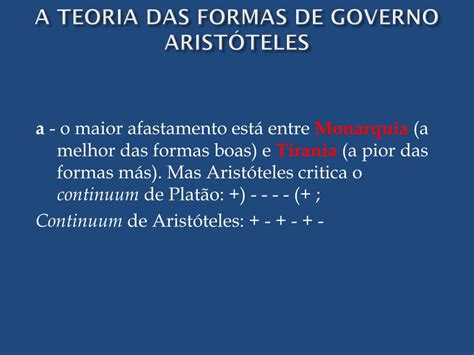 Ppt A Teoria Das Formas De Governo Arist Teles Powerpoint