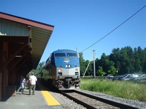 Amtrak 55 Arrives Into Waterbury The Nerail New England Railroad Photo