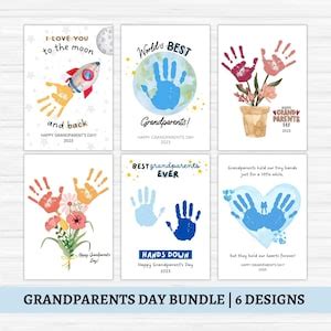 Grandparents Day Handprint Art Bundle Printable (Instant Download) - Etsy