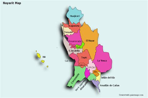 Genera Grafico De Mapa De Nayarit Colorear Mapa De Nayarit Con