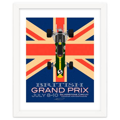 British Grand Prix Poster Art Print By Dan Nelson Arthaus