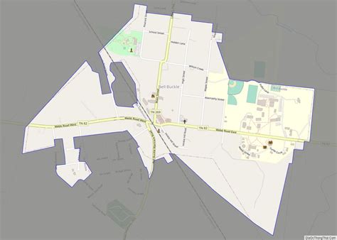 Map Of Bell Buckle Town