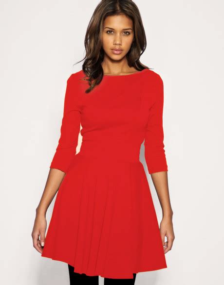 Red Fit And Flare Dress Picture Collection