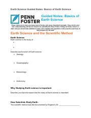 Courseguide Earthscience Guidednotes 01 Pdf Earth Science Guided