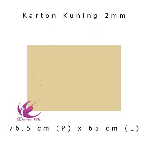 Karton Kuning Yellow Hardboard No 30 Hard Board Plano Tebal 2mm