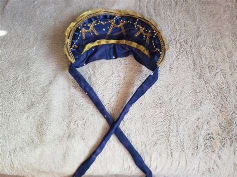 Navy And Gold Starry Night Bonnet Hair Accessories Lace Market