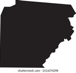 Clearfield County Map Pennsylvania State Stock Vector (Royalty Free ...