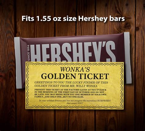 Editable Golden Ticket And Wonka Bar Wrapper Printable Etsy Canada